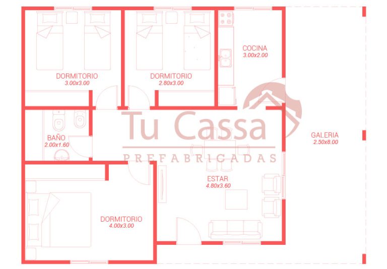 Plano de VIVIENDA MINIMALISTA 2