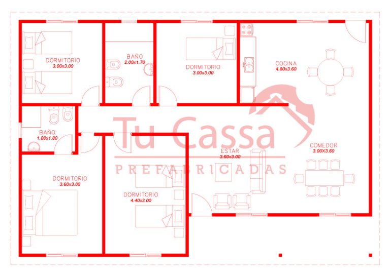 Plano de VIVIENDA MINIMALISTA 4