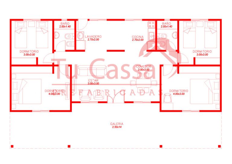 Plano de VIVIENDA TRADICIONAL 5