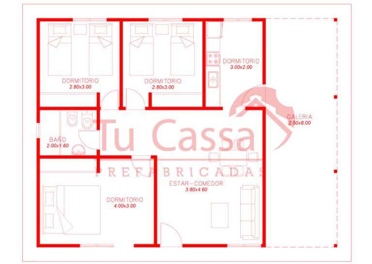 Plano de VIVIENDA TRADICIONAL 8